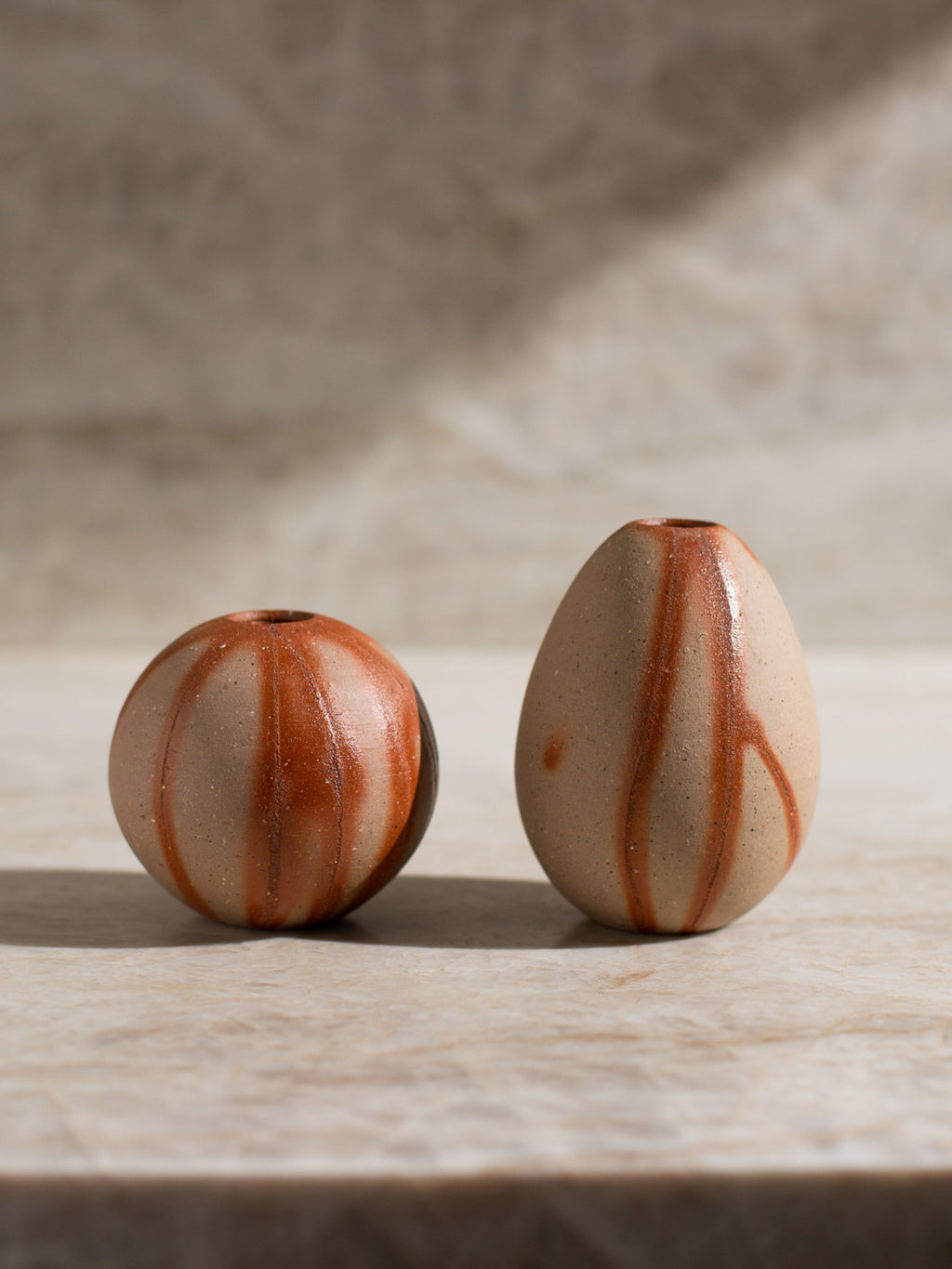 Minimal ceramic flower vase handcrafted in Japan