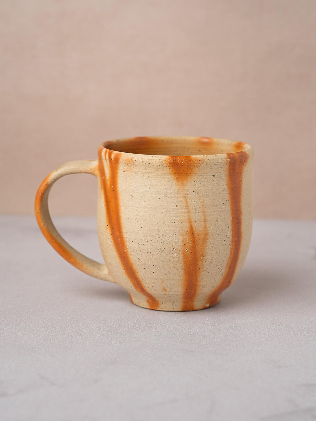 Japanese ceramic coffee mug handcrafted in Bizen