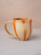 Japanese ceramic coffee mug handcrafted in Bizen