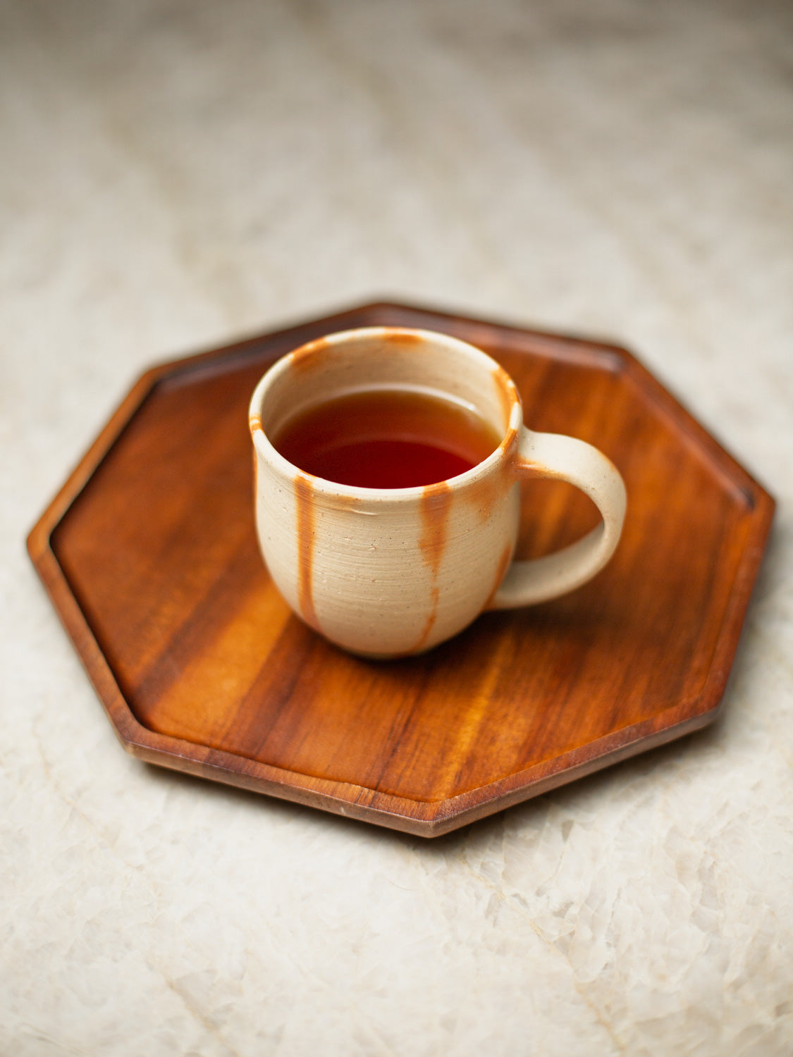Modern Bizen ware ceramic mug for everyday use