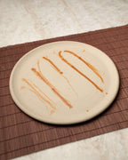 Handmade Bizen ware ceramic plate for everyday dining