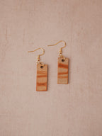 Handmade Bizen ware ceramic earrings from Japan