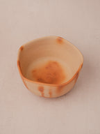 Interior texture of unglazed Japanese ceramic matcha bowl