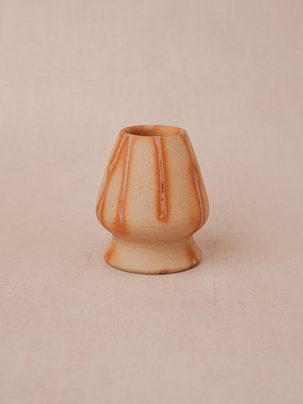 Handmade Bizen ware matcha whisk holder handcrafted in Japan