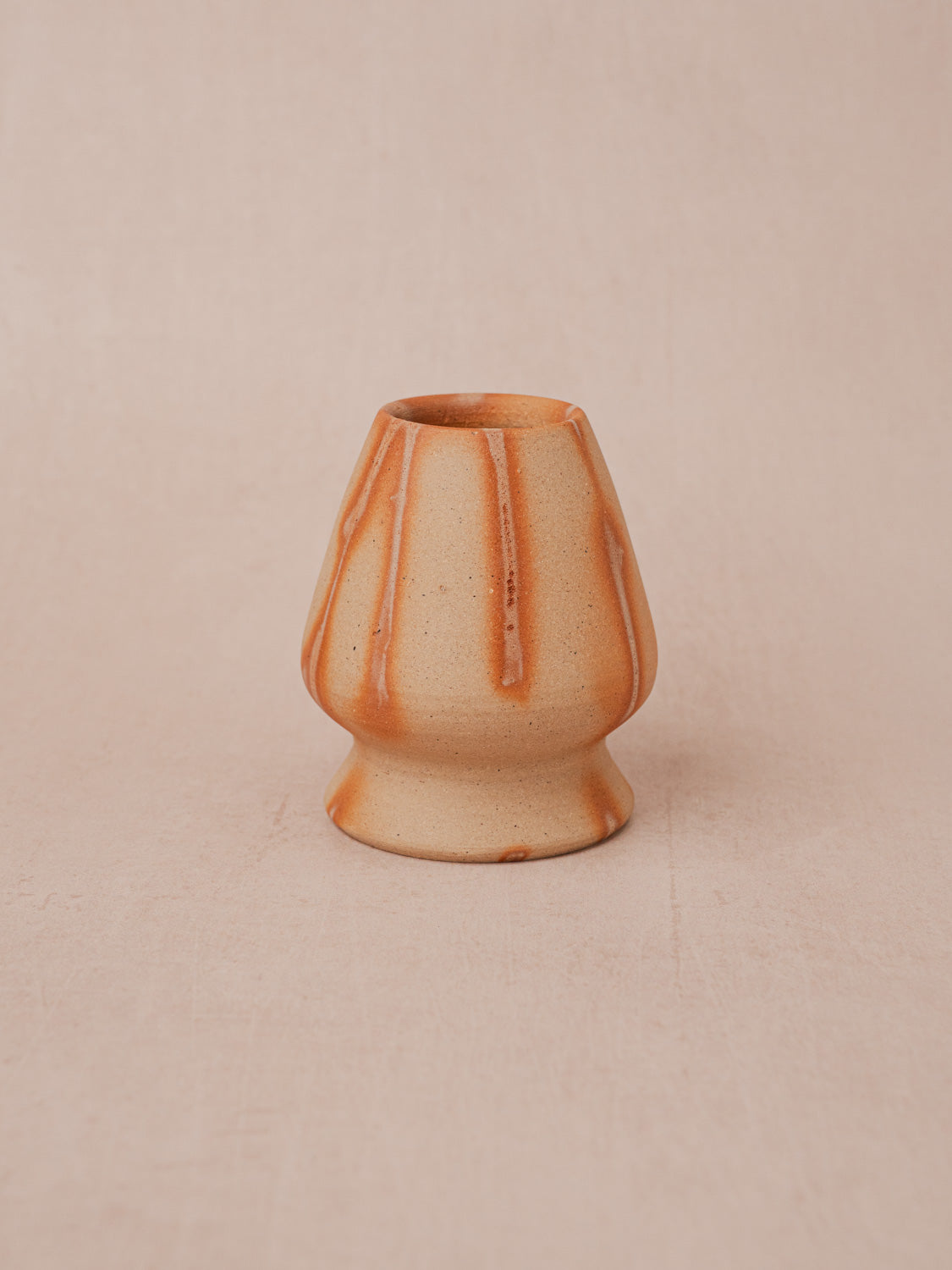 Handmade Bizen ware matcha whisk holder handcrafted in Japan