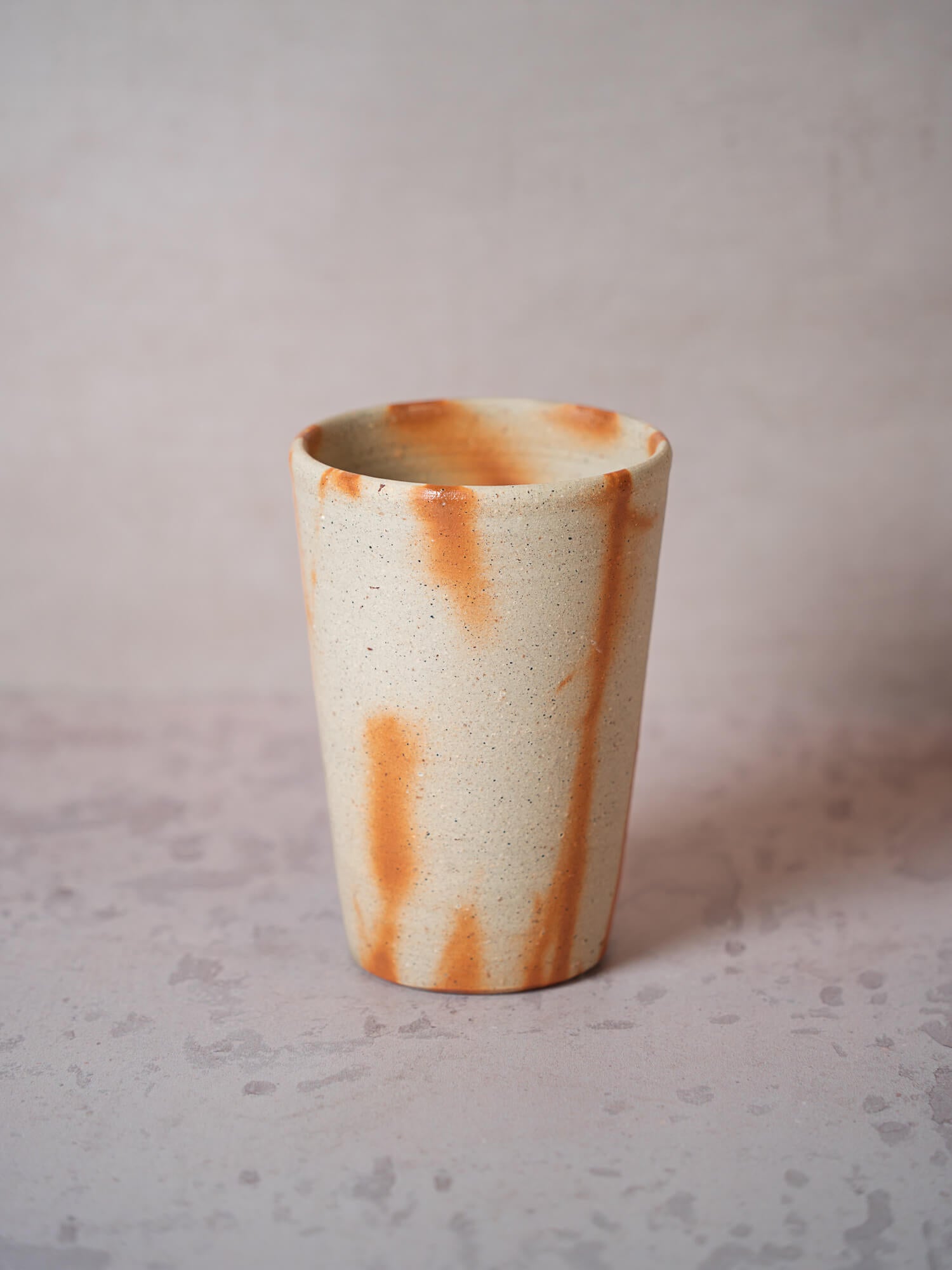 Handmade Bizen ware tumbler handcrafted in Japan