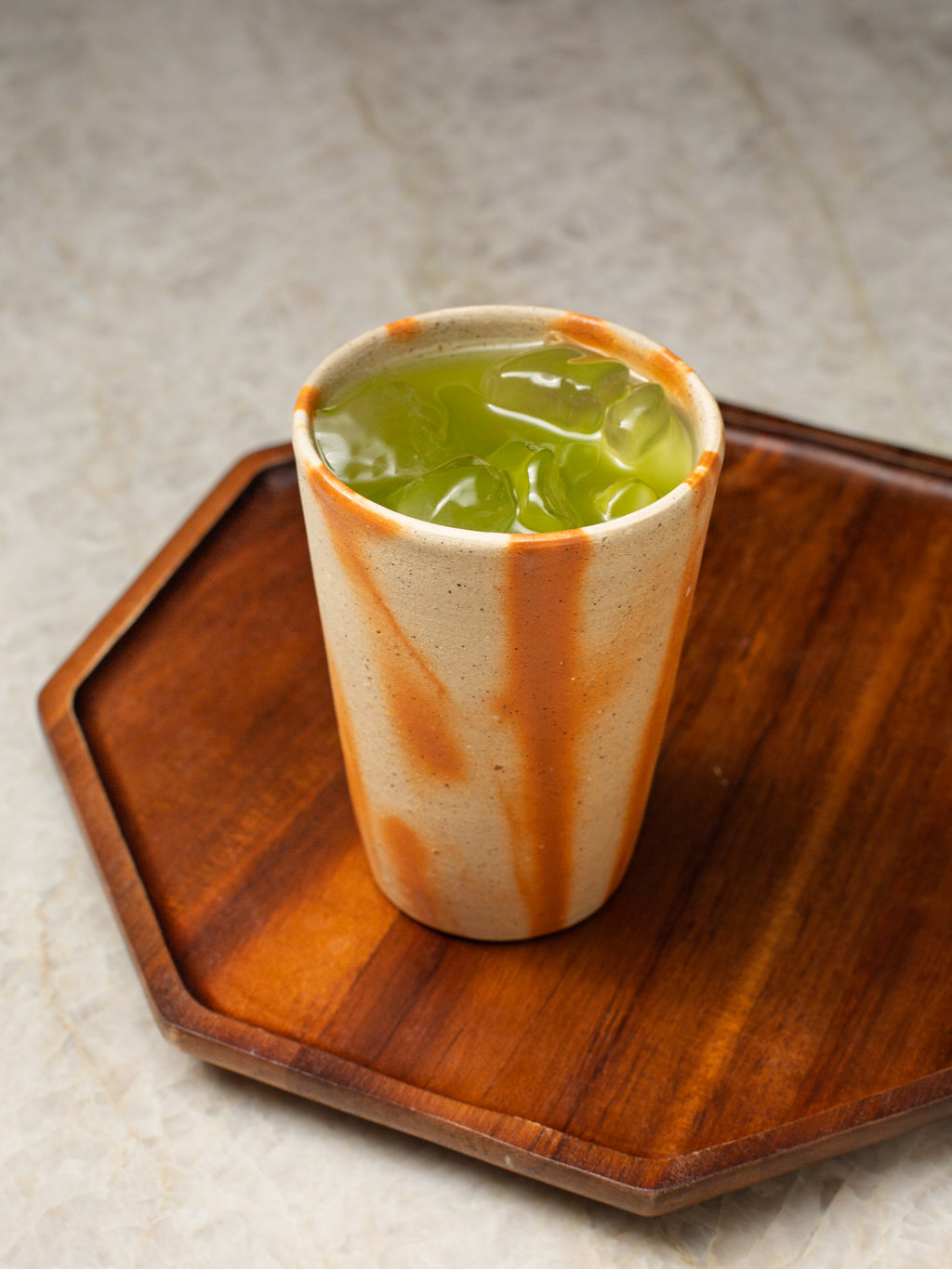 Modern Bizen ware ceramic cup for everyday use