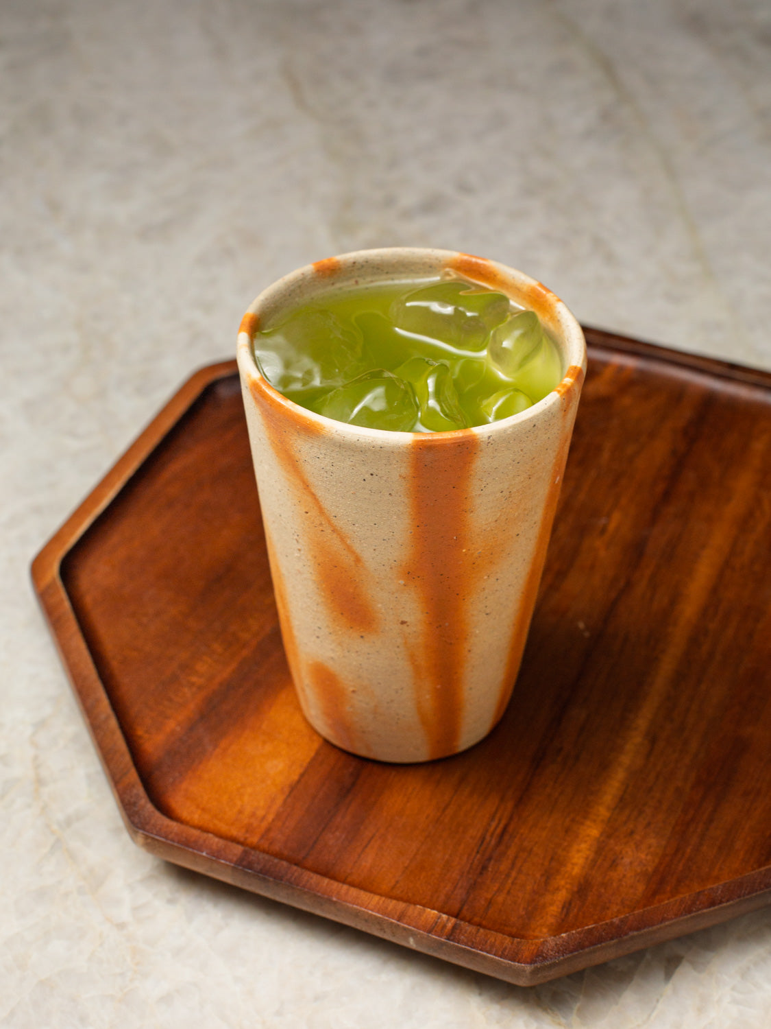Modern Bizen ware ceramic cup for everyday use