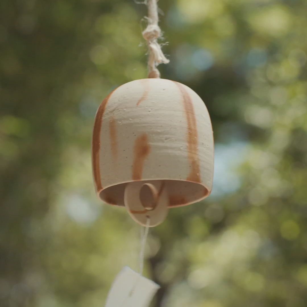 The sound of a handmade Japanese ceramic furin wind chime