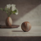 Handmade Bizen ware bud vase displayed with flowers